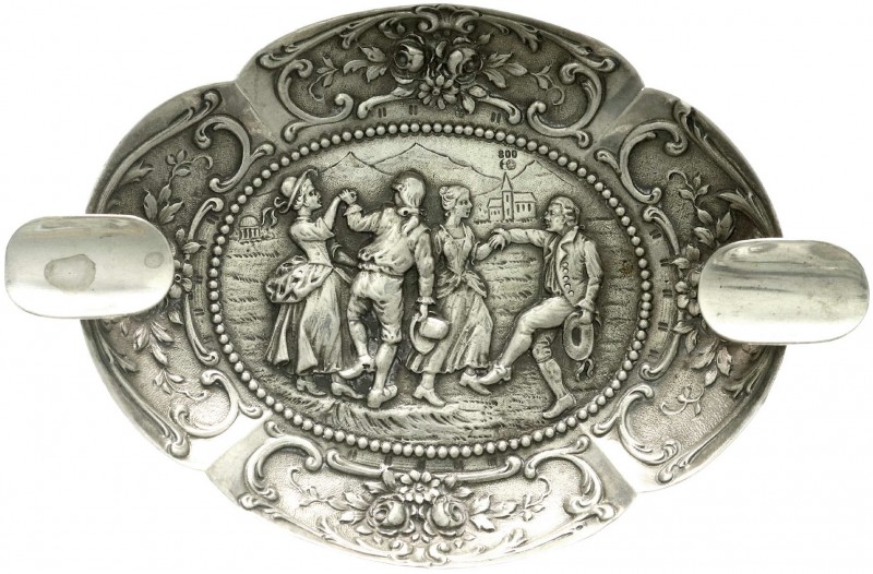 Varia, Silber
Ascher, Silber 800, nach 1884. Tanzpaare auf dem Acker in Alpenlan...