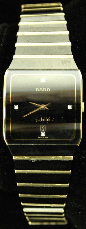 Varia, Uhren, Armbanduhren
Herrenarmbanduhr RADO jubilé mit 4 Brillanten, Datums...