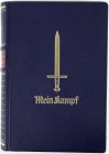Literatur, Drittes Reich, 1933-1945
Hitler, Adolf. Mein Kampf. München 1939. Jubiläumsausgabe zum 50. Geburtstag Hitlers. Prachteinband blaues Leder m...