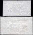 Banknoten, Ausland, Indien
Reserve Bank of India, 5 und 10 Rupien 1937, als Blinddruck. Nur Wasserzeichenpapier. I-II, sehr selten