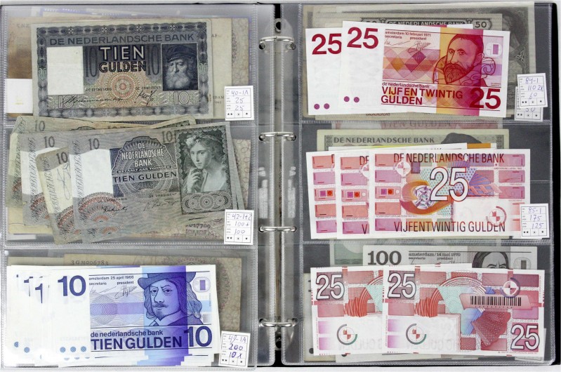Banknoten, Ausland, Niederlande
Album mit ca. 166 Banknoten aus 1930 bis 1989. A...