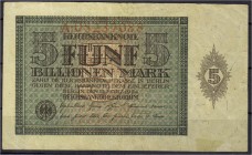 Banknoten, Die deutschen Banknoten ab 1871 nach Rosenberg, Deutsches Reich, 1871-1945
5 Billionen Mark 15.3.1924. Serie A. III-, kl. Falzrest am Rand,...