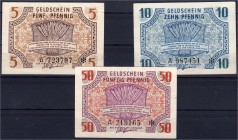 Banknoten, Die deutschen Banknoten ab 1871 nach Rosenberg, Deutschland unter alliierter Besatzung, 1945-1948
Rheinland-Pfalz, komplette Serie Landesre...