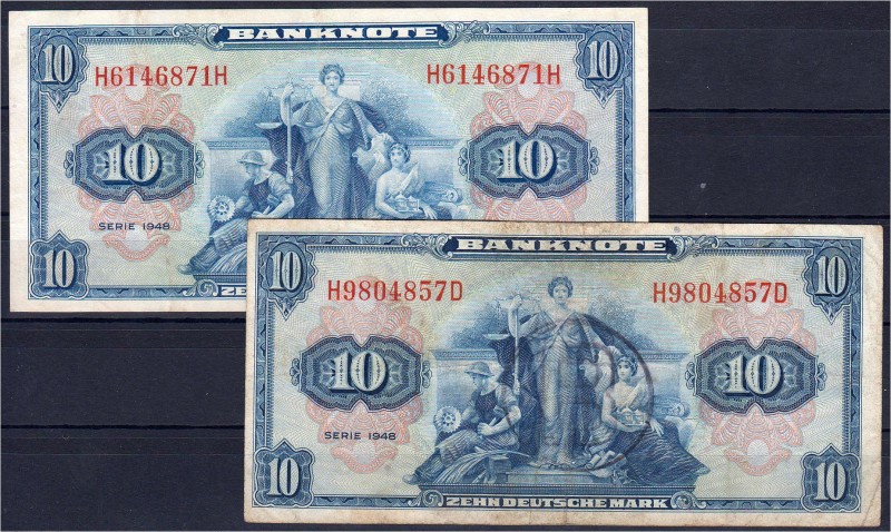 Banknoten, Die deutschen Banknoten ab 1871 nach Rosenberg, Westliche Besatzungsz...