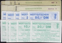 Banknoten, Die deutschen Banknoten ab 1871 nach Rosenberg, Sowjetische Besatzungszone und DDR, 1948-1989
20 verschiedene Wertgutscheine des Kreises We...