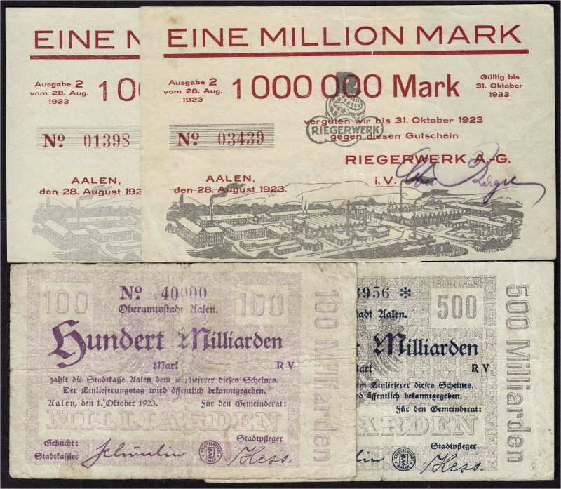 Banknoten, Deutsches Notgeld und KGL, Aalen (Württ.)
58 verschiedene Scheine der...