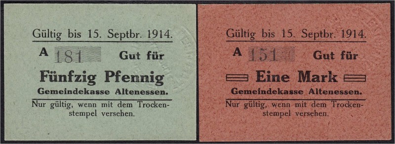 Banknoten, Deutsches Notgeld und KGL, Altenessen (Rheinland)
Gemeindekasse: 50 P...