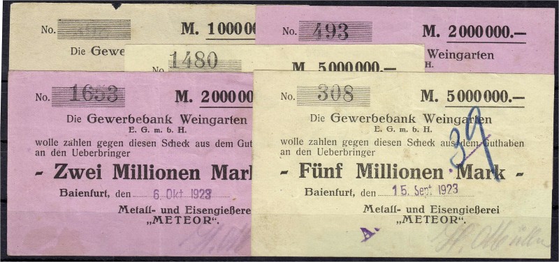 Banknoten, Deutsches Notgeld und KGL, Baienfurt (Württ.)
Metall- und Eisengießer...