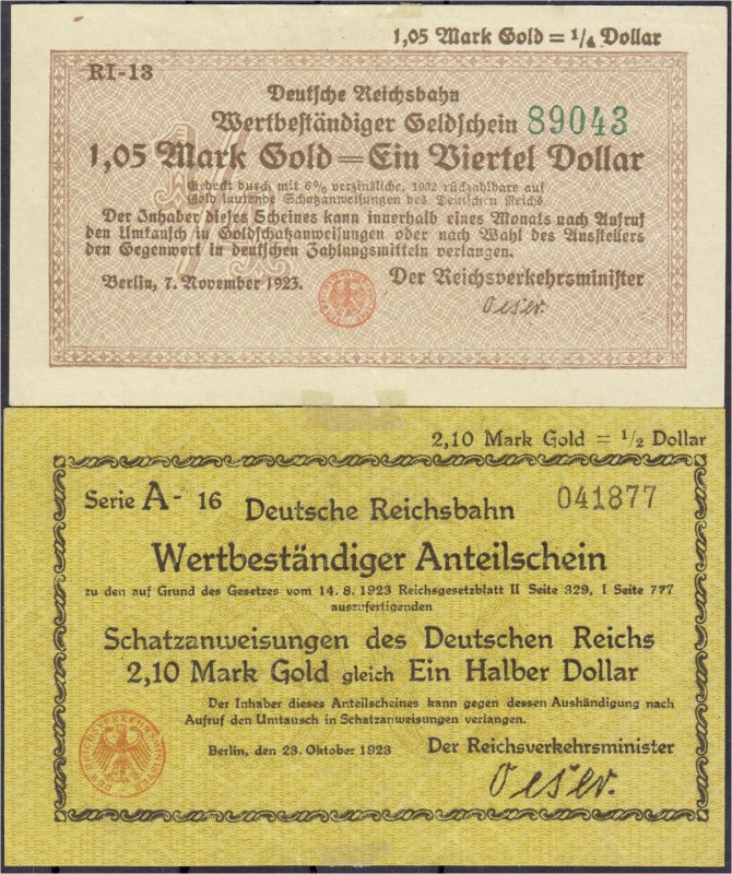 Banknoten, Deutsches Notgeld und KGL, Berlin
Reichsverkehrsminister/Reichsbahn: ...