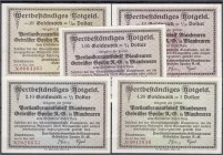 Banknoten, Deutsches Notgeld und KGL, Blaubeuren (Württ.)
30 Scheine verschiedener Ausgabestellen: dabei 8 X Großgeld 1919, 17 X Inflation bis 500 Mrd...