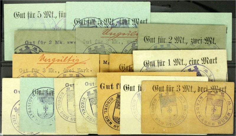 Banknoten, Deutsches Notgeld und KGL, Buer (Westf.)
Stadt: 17 verschiedene Schei...