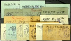 Banknoten, Deutsches Notgeld und KGL, Buer (Westf.)
Stadt: 17 verschiedene Scheine von 1 bis 10 Mark o.D. (1914). Dabei 3 Neuentdeckungen die weder be...