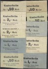 Banknoten, Deutsches Notgeld und KGL, Christburg (Westpr.)
Westpr. Kreditverein Marienwerder mit Stempel Agentur Christburg: 10 Scheine o.D. (8.8.1914...