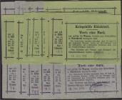 Banknoten, Deutsches Notgeld und KGL, Eidelstedt (Schleswig-Holstein)
Kriegshilfe: 22 verschiedene Scheine zu 1 Mark 1914/15. 12 X grauer und 10 X oli...