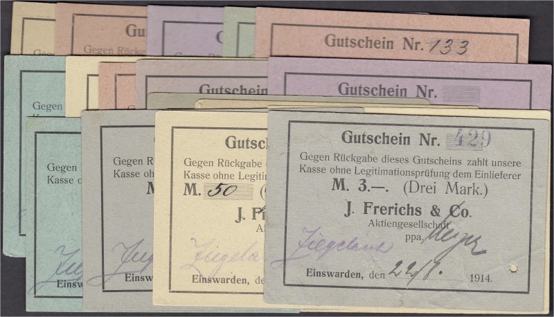 Banknoten, Deutsches Notgeld und KGL, Einswarden (Oldenburg)
J. Frerichs & Co. A...