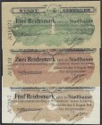 Banknoten, Deutsches Notgeld und KGL, Gebweiler (Elsass)
Stadt: 1, 2 und 5 Mark 6.8.1914. Alle unentwertet und in guten Erhaltungen. Der 1 Reichsmark-...
