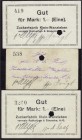 Banknoten, Deutsches Notgeld und KGL, Klein-Wanzleben (Sachsen)
Zuckerfabrik: 2 X 1 und 5 Mark o.D. (1914). Dabei Neuentdeckung, wie Die. 1.g., aber o...