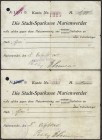 Banknoten, Deutsches Notgeld und KGL, Marienwerder
Kämmerei-Kasse: 2 Scheine zu 1 Mark 5.8.1914 und 15.8.1914. Beide Scheine sind bei Dießner abgebild...