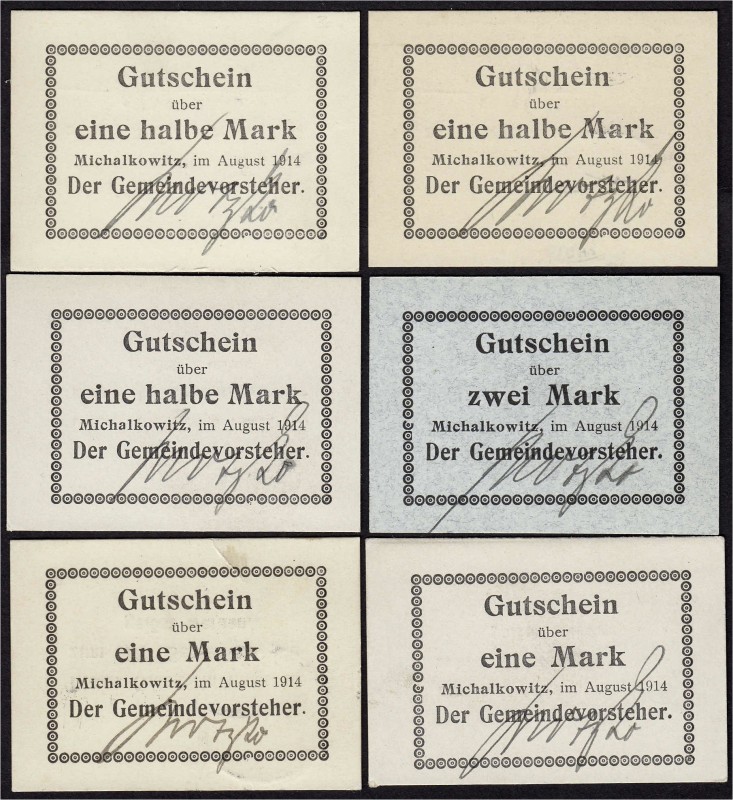 Banknoten, Deutsches Notgeld und KGL, Michalkowitz (Schlesien)
Gemeindevorsteher...