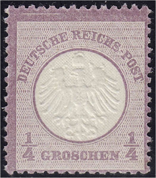 Briefmarken, Deutschland, Deutsches Reich
1/4 Groschen 1872, kleiner Brustschild...