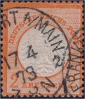Briefmarken, Deutschland, Deutsches Reich
2 Kr. Brustschild 1872, saubere Entwertung, tiefst geprüft M. Sommer BPP. Mi. 250,-€. gestempelt