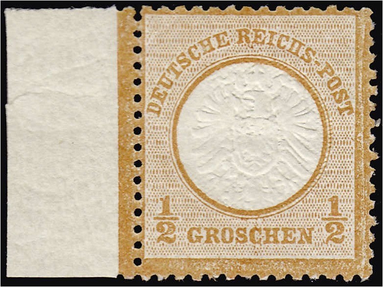 Briefmarken, Deutschland, Deutsches Reich
1/2 Groschen 1872, großer Brustschild,...