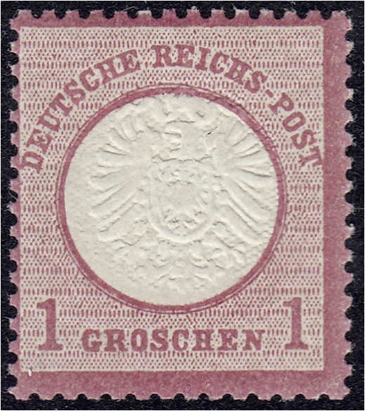 Briefmarken, Deutschland, Deutsches Reich
1 Groschen 1872, großer Brustschild, p...