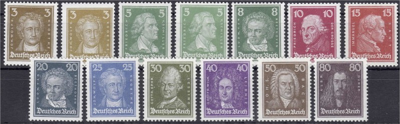 Briefmarken, Deutschland, Deutsches Reich
Berühmte Deutsche 1926, kompletter Sat...
