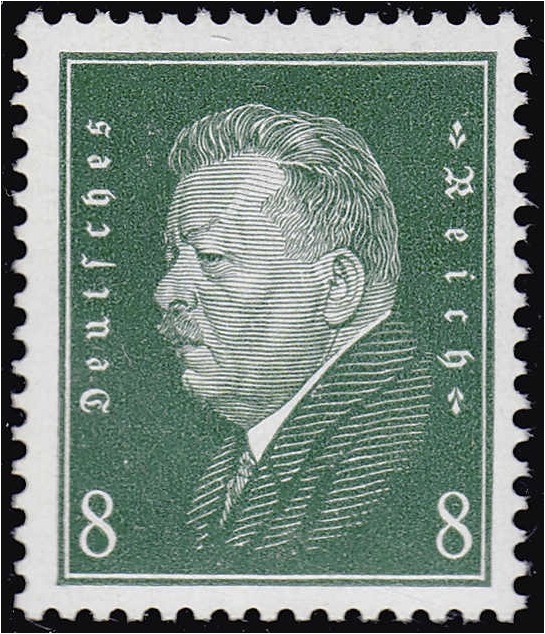 Briefmarken, Deutschland, Deutsches Reich
8 Pfennig 1928, Abart ,,grünliche Gumm...