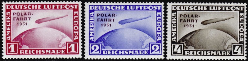 Briefmarken, Deutschland, Deutsches Reich
Zeppelin Polarfahrt 1931, kompletter S...