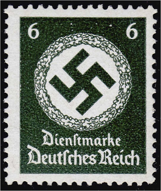 Briefmarken, Deutschland, Deutsches Reich
6 Pfennig Dienstmarke 1934, waagerecht...