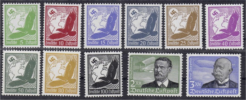 Briefmarken, Deutschland, Deutsches Reich
Flugpostmarken 1934, postfrisch, ab 25...