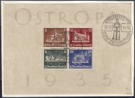 Briefmarken, Deutschland, Deutsches Reich
Ostropa-Block 1935, sauber gestempelt mit Sonderstempel auf Briefstück. Mi. 1.100,-€. gestempelt