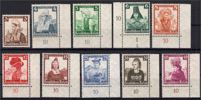 Briefmarken, Deutschland, Deutsches Reich
Volkstrachten 1935, postfrisch, bis au...