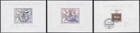 Briefmarken, Deutschland, Deutsches Reich
Olympische Spiele und Braune Band 1936/1937, drei sauber gestempelte Exemplare je mit Ersttagsstempel, Kabin...