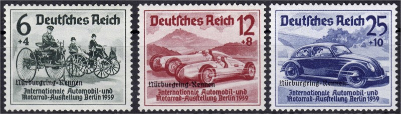 Briefmarken, Deutschland, Deutsches Reich
Nürburgring-Rennen 1939, postfrische E...