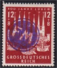 Briefmarken, Deutschland, Deutsche Kolonien und Nebengebiete, Deutsche Lokalausgaben ab 1945
12 + 8 Pf. 800 Jahre Lübeck mit Petschaftaufdruck FM, pos...