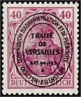 Briefmarken, Deutschland, Deutsche Kolonien und Nebengebiete, Deutsche Abstimmungsgebiete
Allenstein 40 Pf. 1920, nicht ausgegebene Marke, postfrisch,...