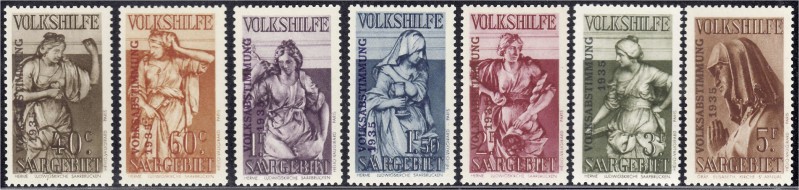 Briefmarken, Deutschland, Deutsche Kolonien und Nebengebiete, Saargebiet
Volkshi...