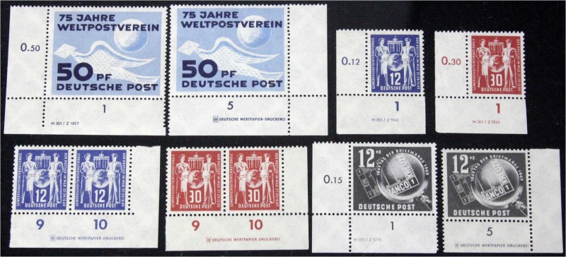 Briefmarken, Deutschland, Deutsche Demokratische Republik
Jahrgang 1949, postfri...