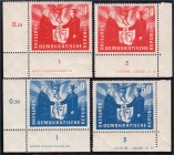 Briefmarken, Deutschland, Deutsche Demokratische Republik
Deutsch-polnische Freundschaft 1951, postfrisch, kpl. mit Druckvermerk und Druckereizeichen,...