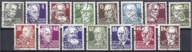 Briefmarken, Deutschland, Deutsche Demokratische Republik
Persönlichkeiten 1952/53, sauber gestempelter Satz mit Gefälligkeitsstempel. Mi. 450,-€. ges...