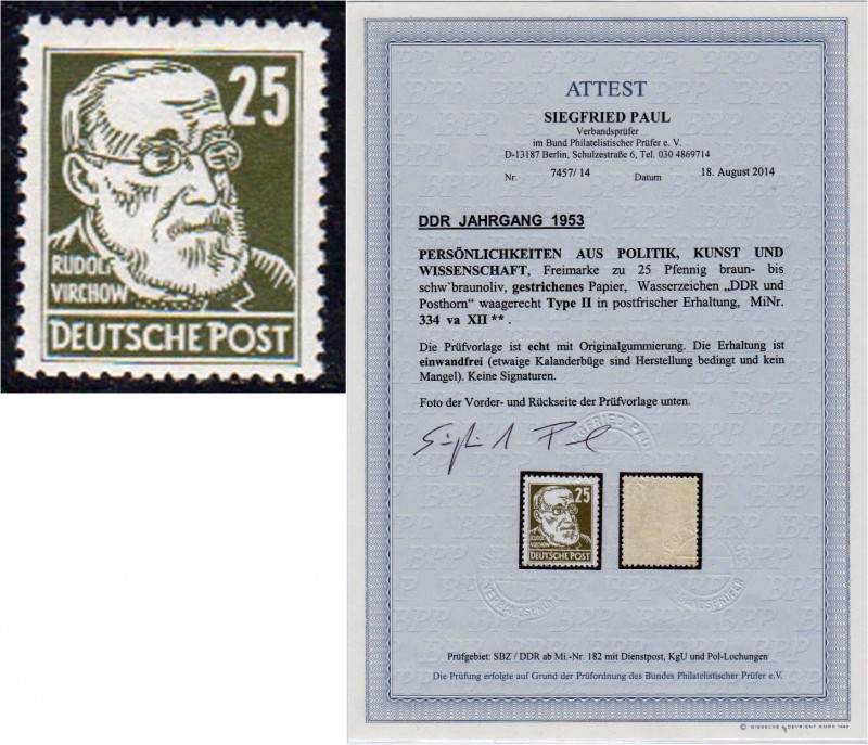 Briefmarken, Deutschland, Deutsche Demokratische Republik
25 Pf. Persönlichkeite...