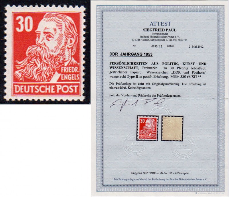 Briefmarken, Deutschland, Deutsche Demokratische Republik
30 Pf. Persönlichkeite...