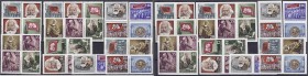 Briefmarken, Deutschland, Deutsche Demokratische Republik
Karl-Marx-Jahr 1953, alle 26 Zusammendrucke aus Block 8/9 A+B, saubere postfrische Erhaltung...