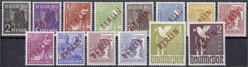 Briefmarken, Deutschland, Berlin
Rotaufdruck 1949, postfrische Erhaltung. Fotoat...