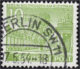 Briefmarken, Deutschland, Berlin
10 Pf. Bauten 1949, gestempelt, Wasserzeichen X, gute Bedarfserhaltung, geprüft Schlegel BPP. gestempelt