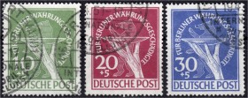 Briefmarken, Deutschland, Berlin
Währungsgeschädigte 1949, sauber gestempelter Satz, geprüft Schlegel BPP. Mi. 600,-€. gestempelt