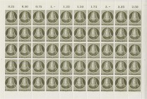 Briefmarken, Deutschland, Berlin
5 Pfg. Freiheitsglocke (rechts) 1951, kompletter Bogen in postfrischer Kabinetterhaltung, waagerechte statt senkrecht...