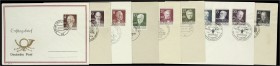 Briefmarken, Deutschland, Berlin
Berühmte Männer 1952, komplette Serie auf 8 sauberen Ersttagsbriefen. Mi. 510,-€. FDC